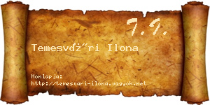 Temesvári Ilona névjegykártya